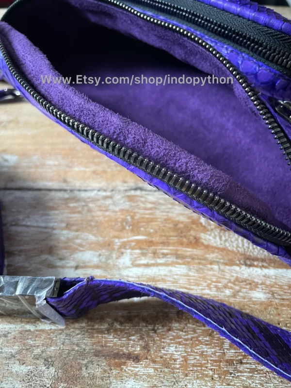 Purple Python Belt Bag