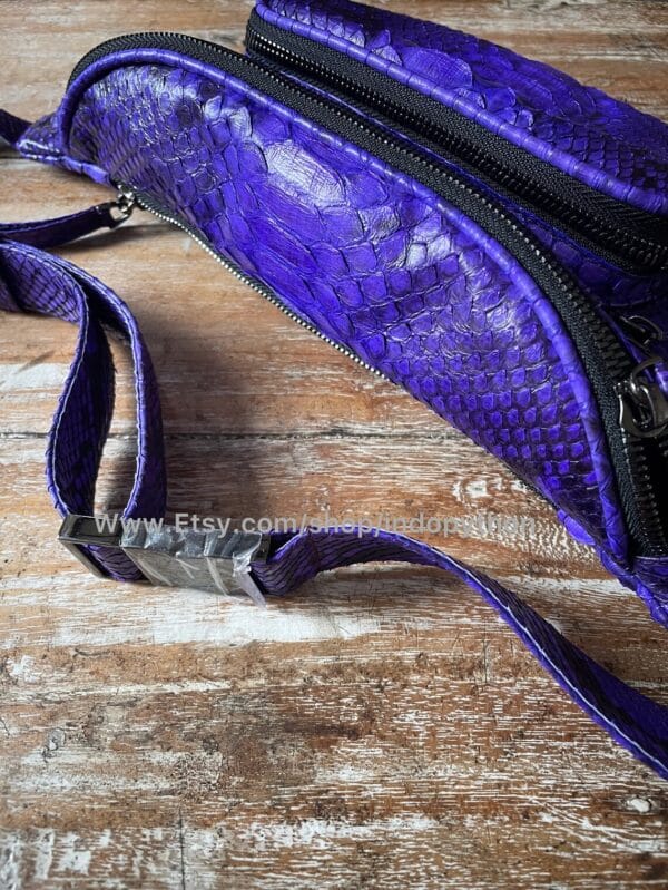 Purple Python Belt Bag