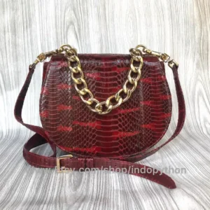 Red round small bag from Indo Python Store