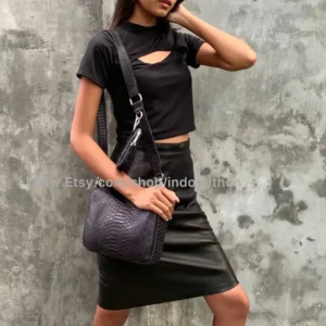 Black Cross Bag from Indo Python Store