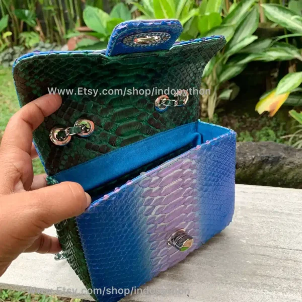 Blue Green Small Bag - Image 10