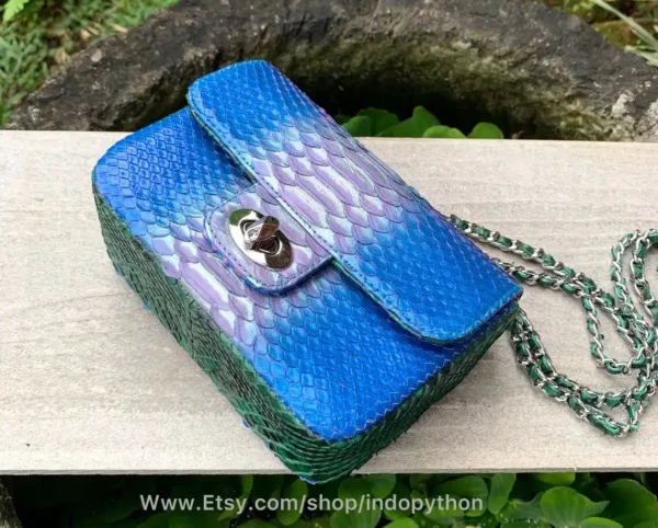 Blue Green Small Bag - Image 9