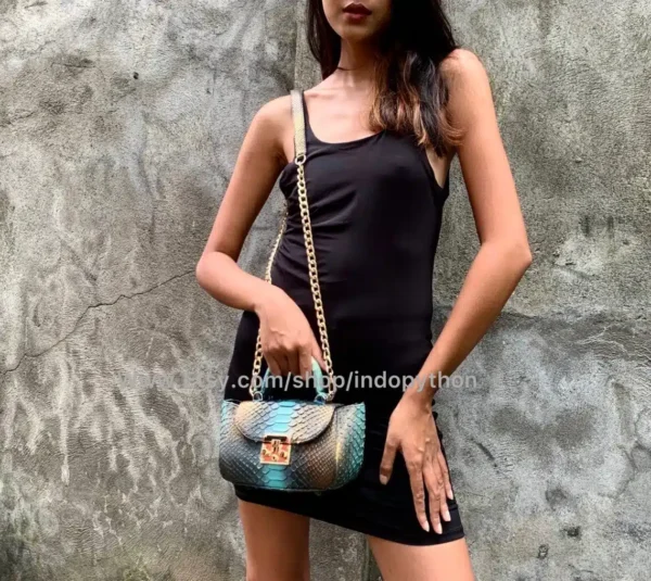 Bronze Blue Small Bag from Indo Python Store