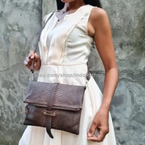 Dark Brown Small Bag from Indo Python Store