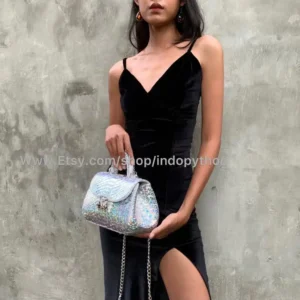 Silver Metallic Small Bag from Indo Python Store