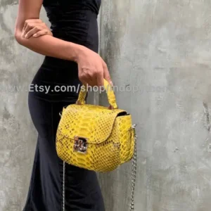 Yellow Handbag from Indo Python Store