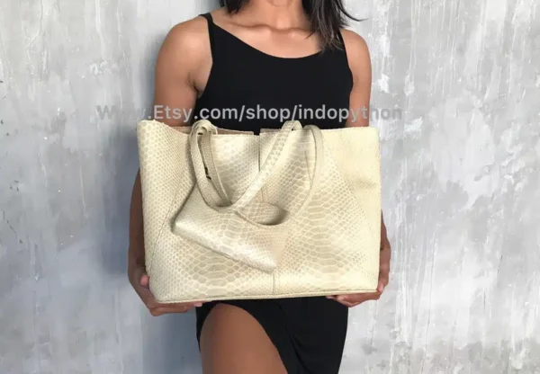 Beige Tote Bag