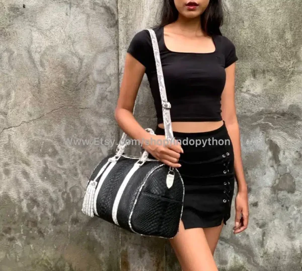 Black And White Medium Bag