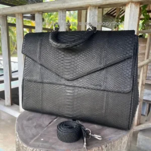 Black Square Medium Bag from Indo Python Store
