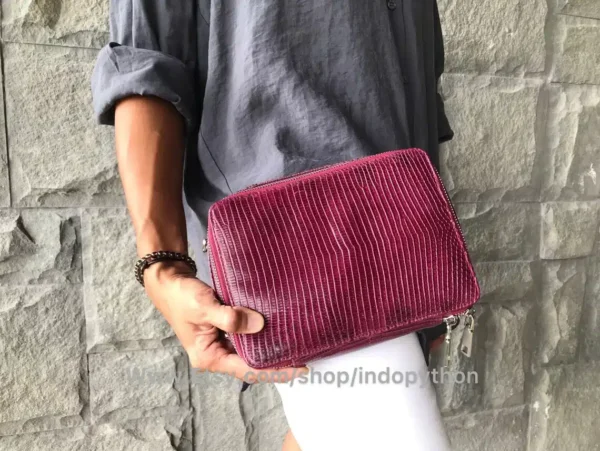 Burgundy Lizard Bag