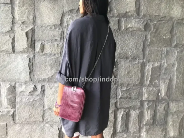 Burgundy Lizard Bag