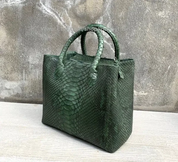 Green Tote Python Bag