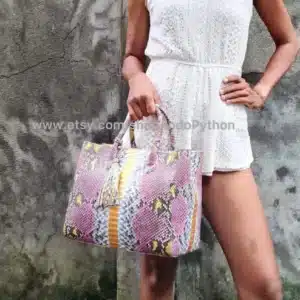 Pink Multicolor Tote Bag