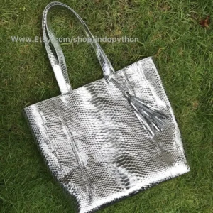 Silver Tote Bag