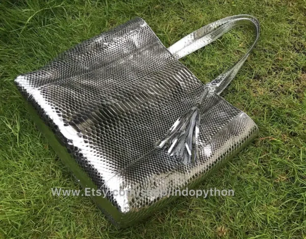 Silver Tote Bag