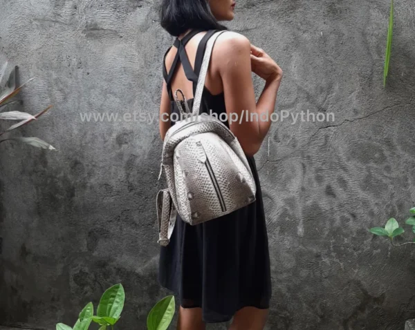 White And Black Backpack