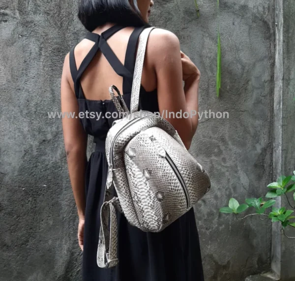 White And Black Backpack