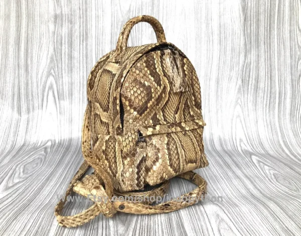 Luxury Python Leather Backpack