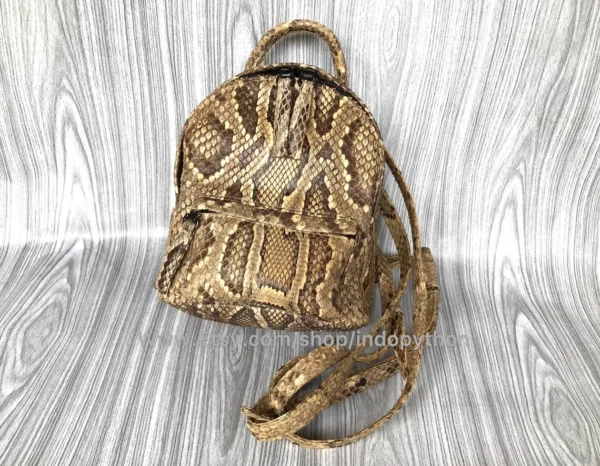 Luxury Python Leather Backpack