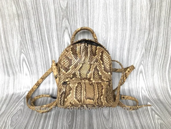 Luxury Python Leather Backpack