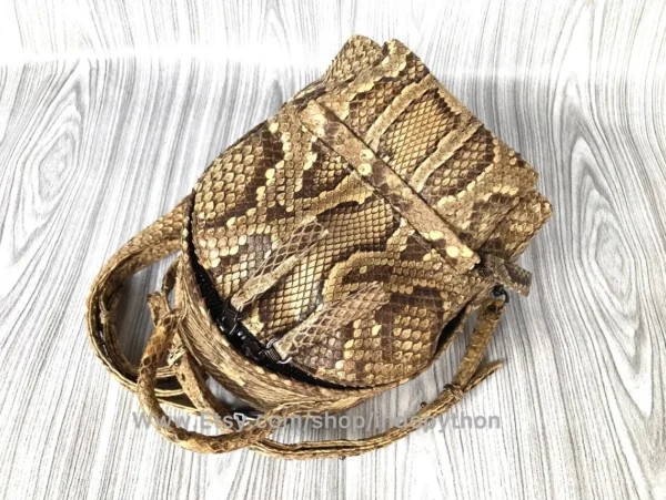 Luxury Python Leather Backpack