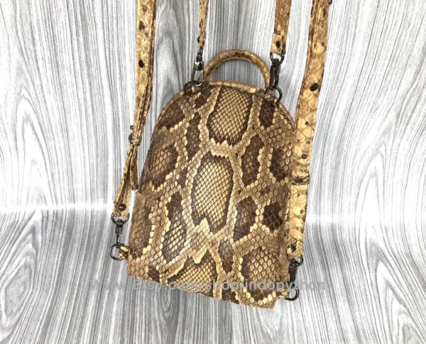 Luxury Python Leather Backpack