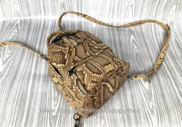 Luxury Python Leather Backpack