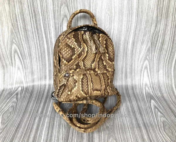 Luxury Python Leather Backpack