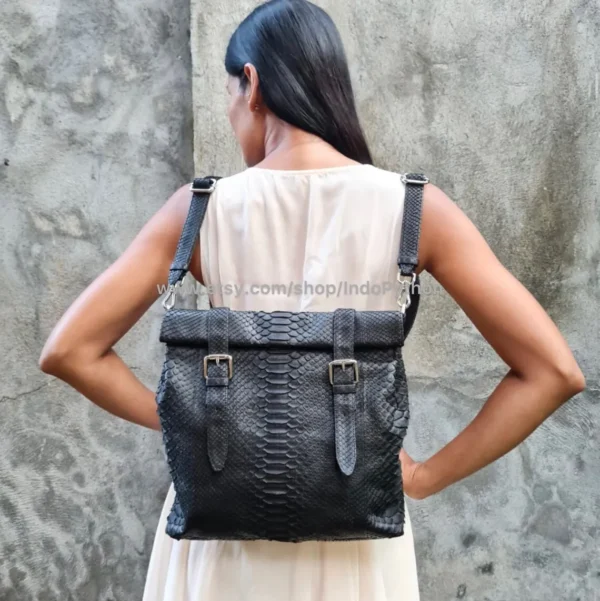 Black Python Backpack