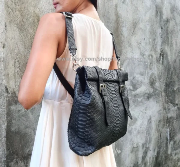 Black Python Backpack