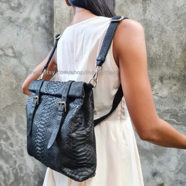 Black Python Backpack