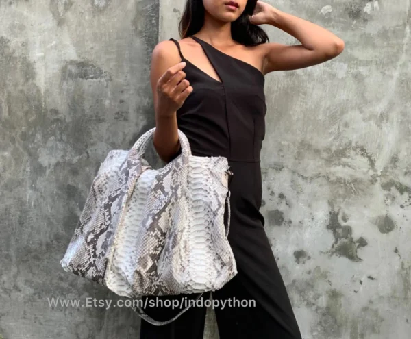 Black & White Python Bag