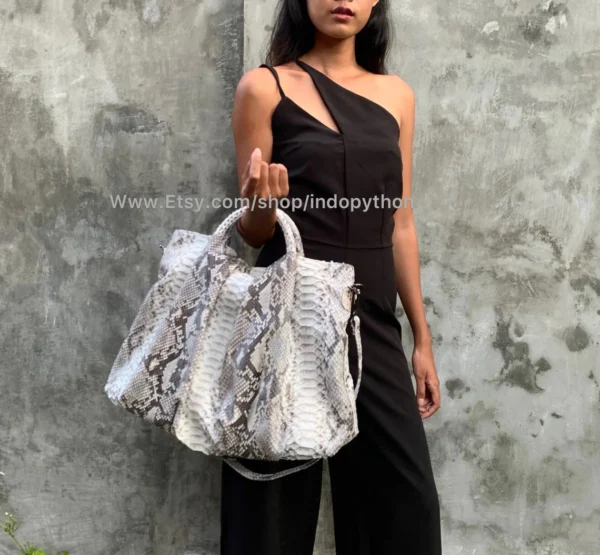 Black & White Python Bag