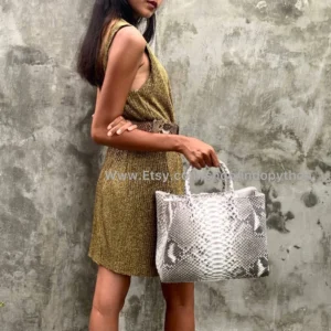 Black & White Python Tote