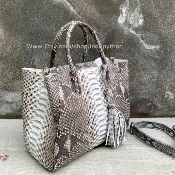 Black & White Python Tote