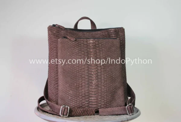 Brown Python Leather Rucksack