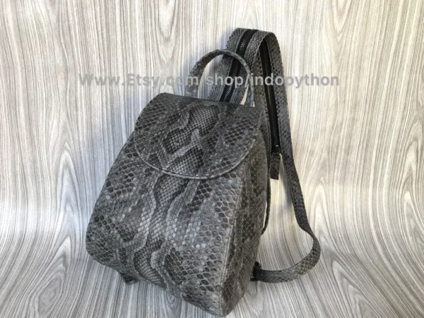 Chic Gray Python Purse