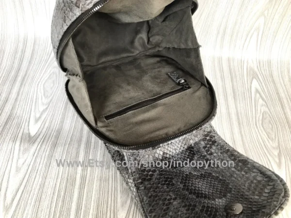 Chic Gray Python Purse