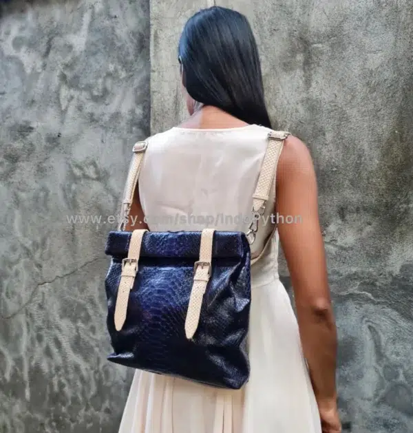 Dark Blue Premium Python Backpack