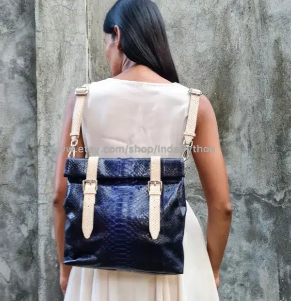 Dark Blue Premium Python Backpack