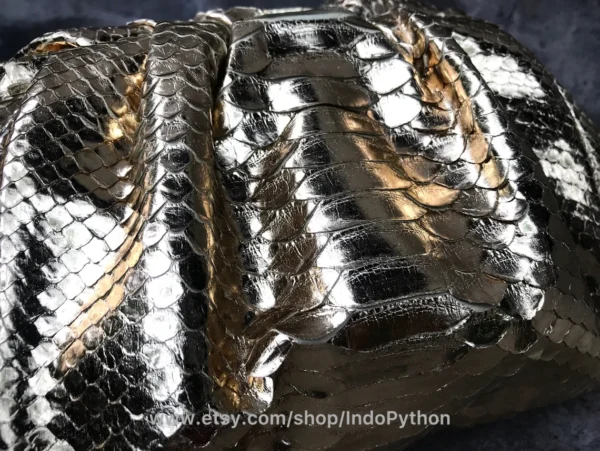 Exclusive Gold Python Cloud Bag