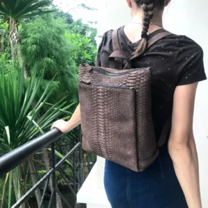 Exotic Python Leather Rucksack