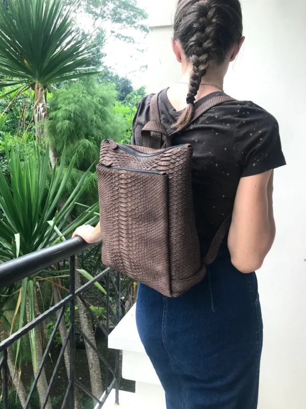 Exotic Python Leather Rucksack