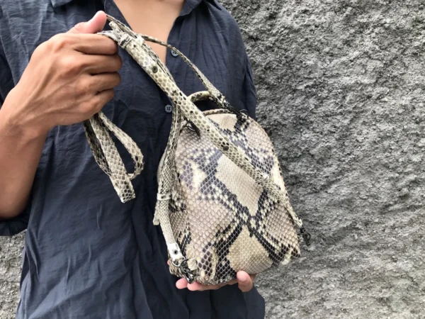 Exquisite Python Leather Backpack