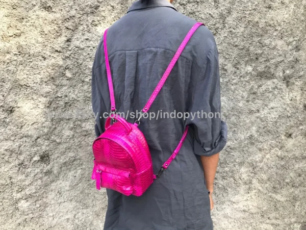 Fuchsia Pink Python Backpack