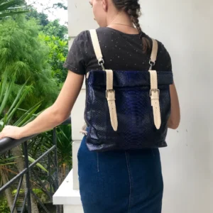 Genuine Python Leather Backpack