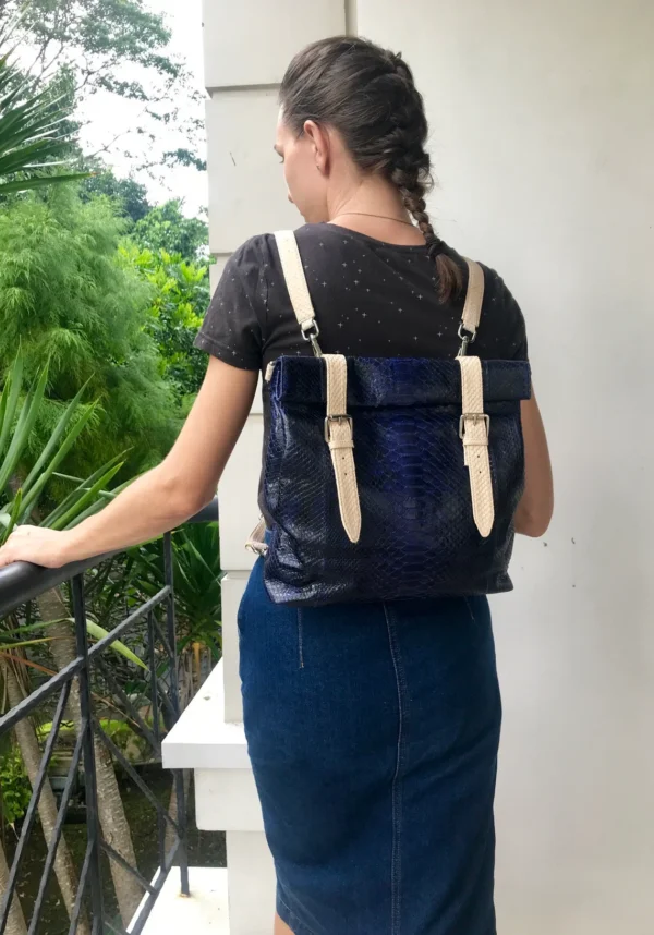 Genuine Python Leather Backpack