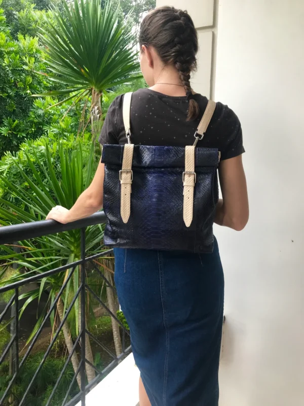 Genuine Python Leather Backpack