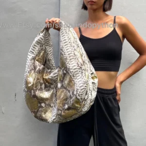 Gold Silver Hobo Bag