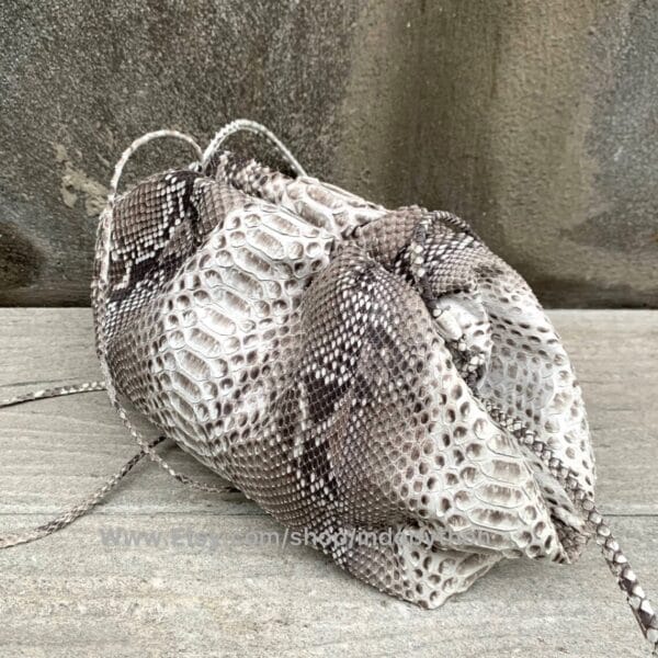 Gray Python Cloud Bag